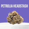 Petrolia Headstash cannabis buds with dense structure and earthy green tones