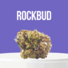 Rockbud cannabis buds with dense, resin-coated structure and earthy green tones