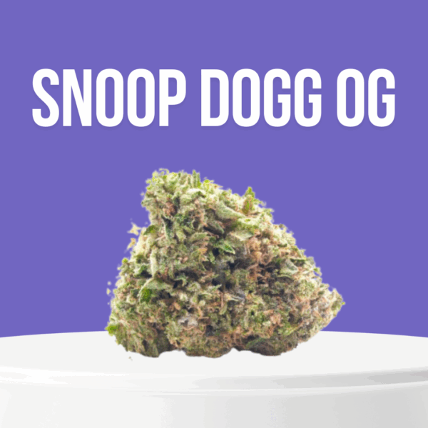 Snoop Dogg OG cannabis buds with dense structure and earthy-green tones